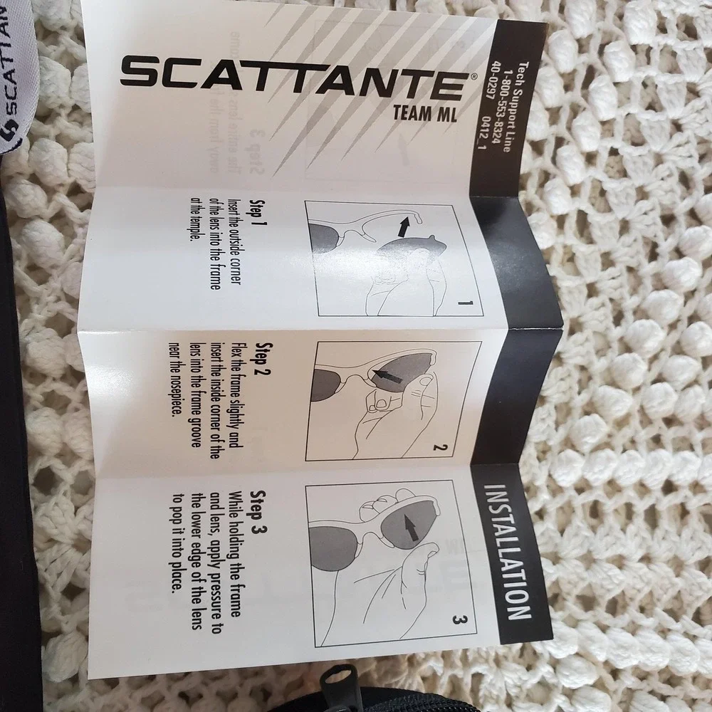 Scattante Team ML Replacement Sunglass Lenses Case Kit‎ Orange Black Cycling UV